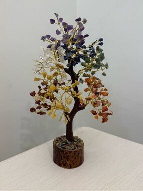 Seven Chakra Tree Of Life, Money Tree, Natural Crystal Tree, Gemstone Tree
